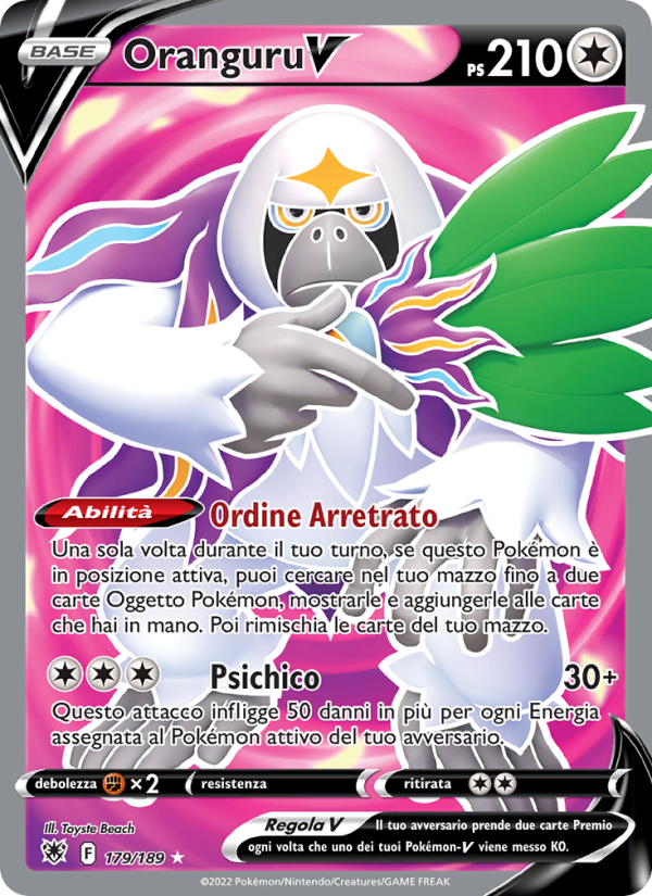Oranguru V 179/246 — Lucentezza Siderale (Italian Pokémon TCG card)