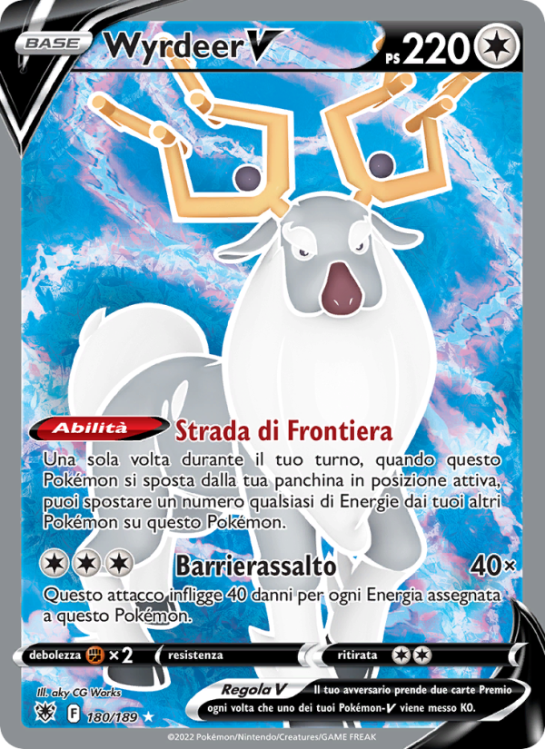 Wyrdeer V 180/246 — Lucentezza Siderale (Italian Pokémon TCG card)