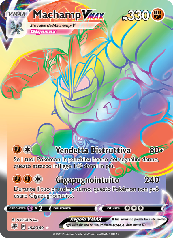 Machamp VMAX 194/246 — Lucentezza Siderale (Italian Pokémon TCG card)