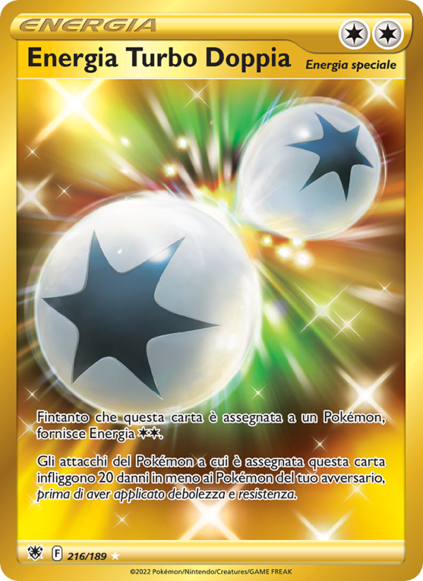 Energia Turbo Doppia 216/246 — Lucentezza Siderale (Italian Pokémon TCG card)