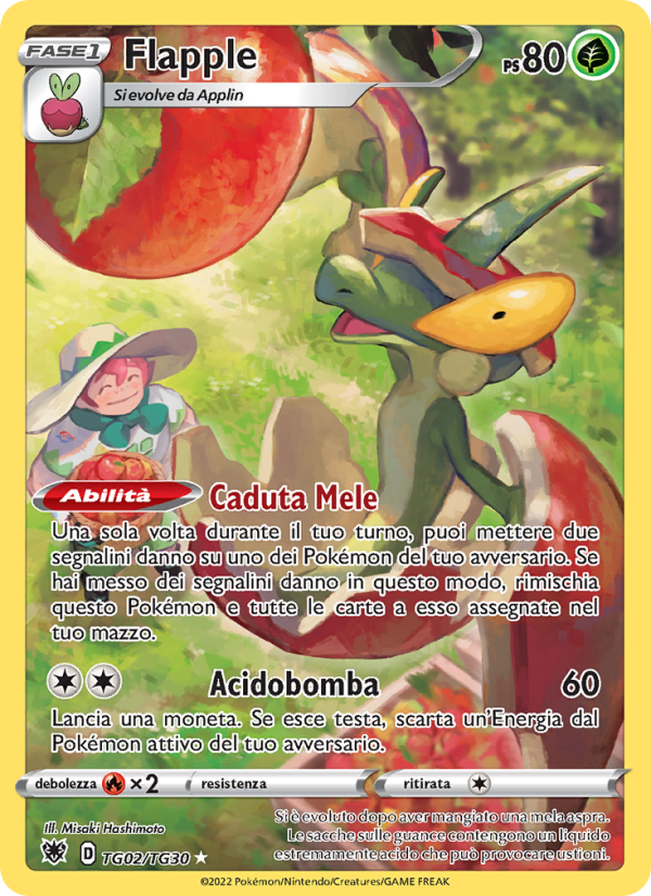 Flapple TG02 — Lucentezza Siderale (Italian Pokémon TCG card)