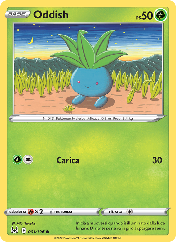 Oddish 001/247 — Origine Perduta (Italian Pokémon TCG card)