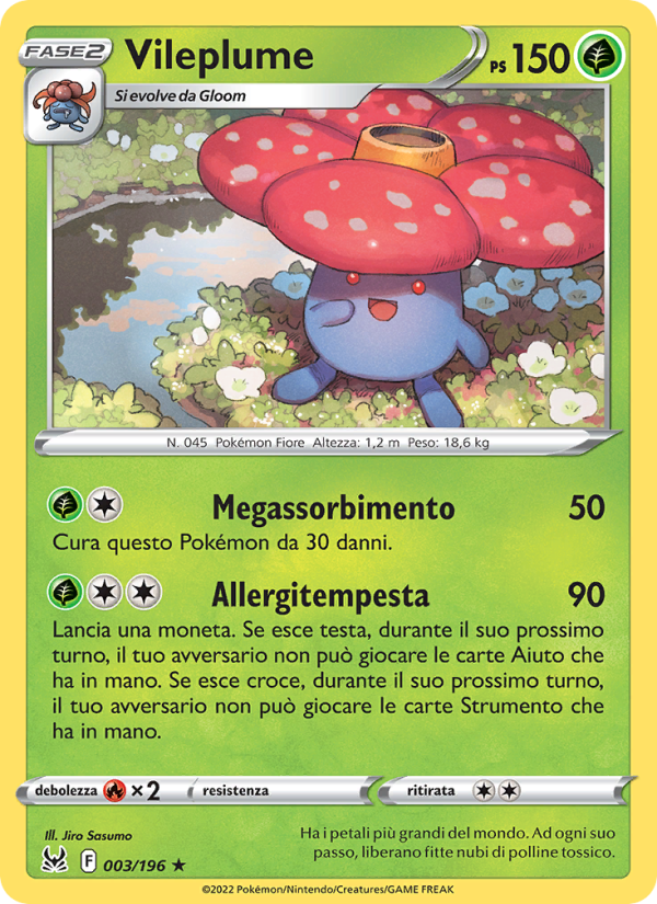 Vileplume 003/247 — Origine Perduta (Italian Pokémon TCG card)