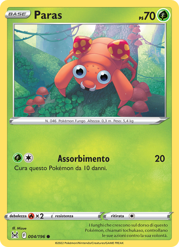 Paras 004/247 — Origine Perduta (Italian Pokémon TCG card)