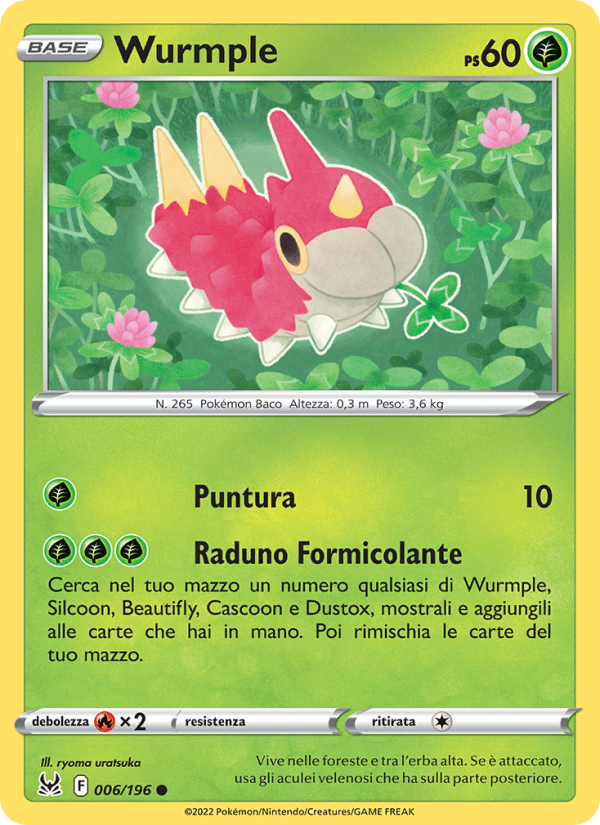Wurmple 006/247 — Origine Perduta (Italian Pokémon TCG card)