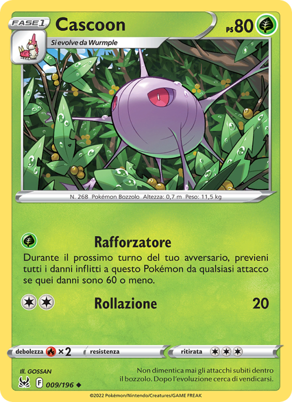 Cascoon 009/247 — Origine Perduta (Italian Pokémon TCG card)
