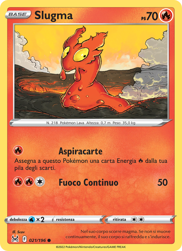 Slugma 021/247 — Origine Perduta (Italian Pokémon TCG card)