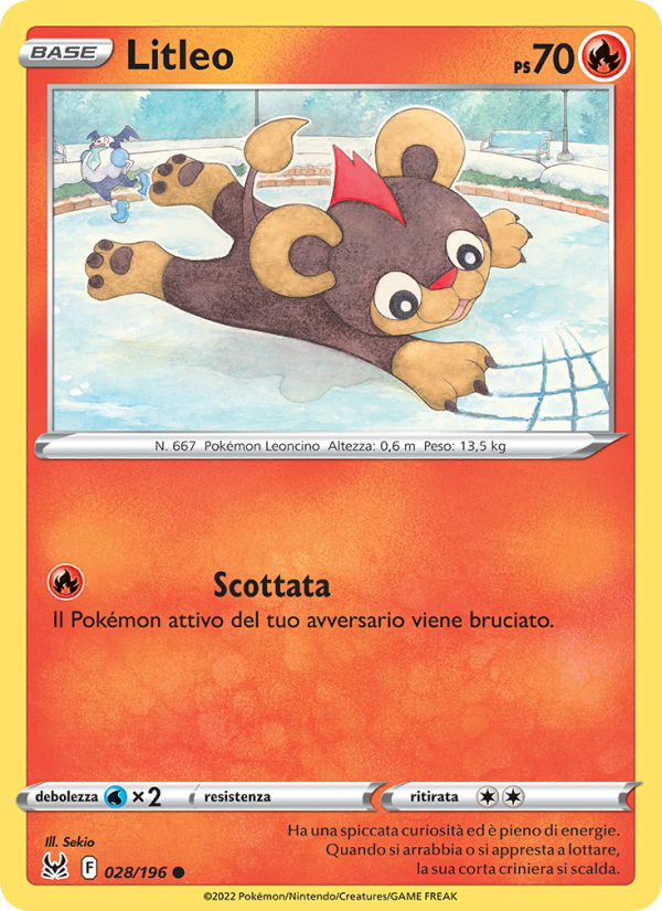 Litleo 028/247 — Origine Perduta (Italian Pokémon TCG card)