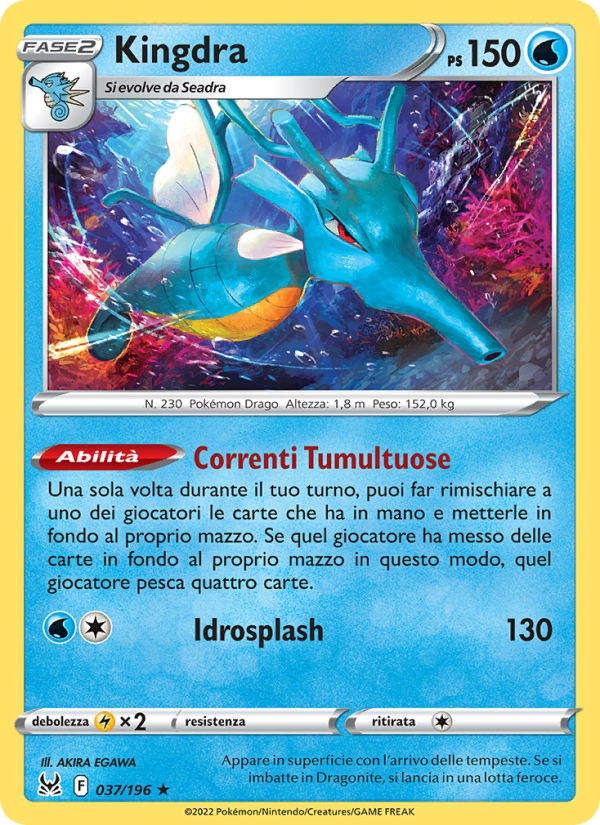 Kingdra 037/247 — Origine Perduta (Italian Pokémon TCG card)