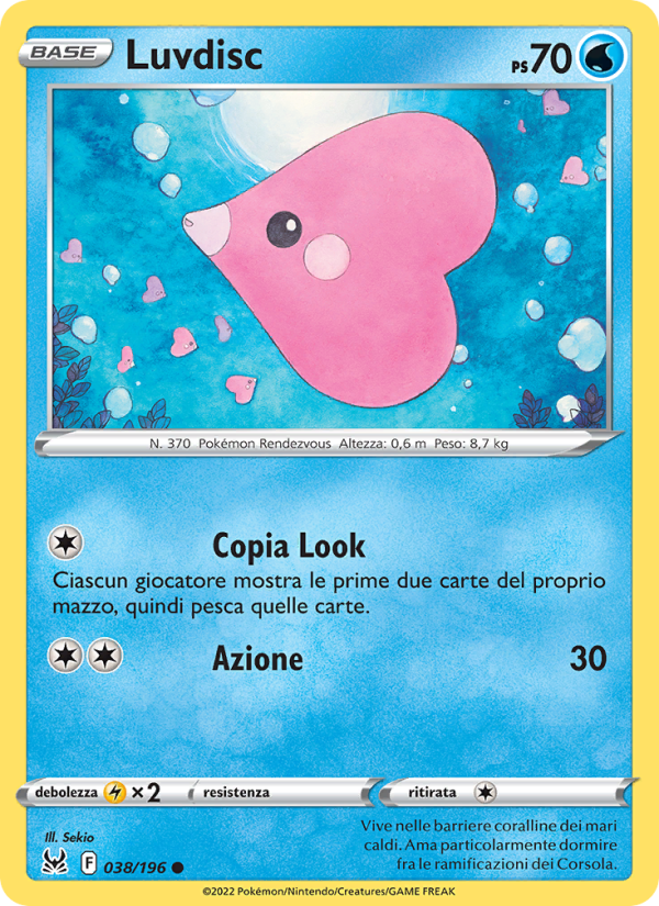 Luvdisc 038/247 — Origine Perduta (Italian Pokémon TCG card)