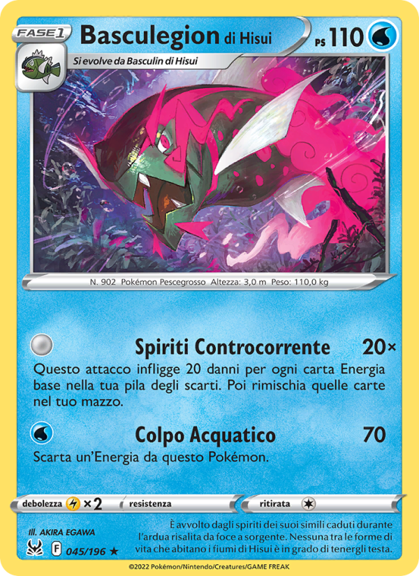 Basculegion di Hisui 045/247 — Origine Perduta (Italian Pokémon TCG card)