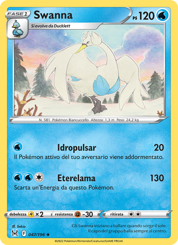 Swanna 047/247 — Origine Perduta (Italian Pokémon TCG card)
