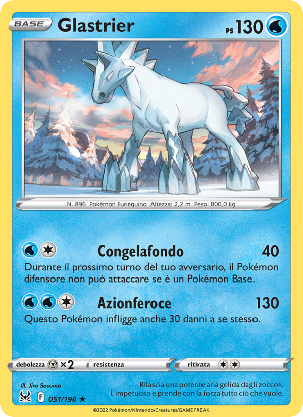 Glastrier 051/247 — Origine Perduta (Italian Pokémon TCG card)