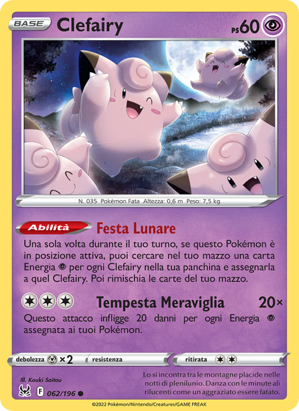 Clefairy 062/247 — Origine Perduta (Italian Pokémon TCG card)
