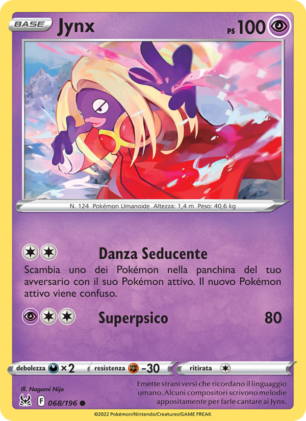 Jynx 068/247 — Origine Perduta (Italian Pokémon TCG card)