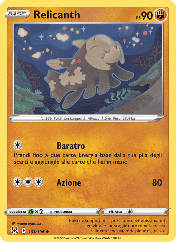 Relicanth 101/247 — Origine Perduta (Italian Pokémon TCG card)