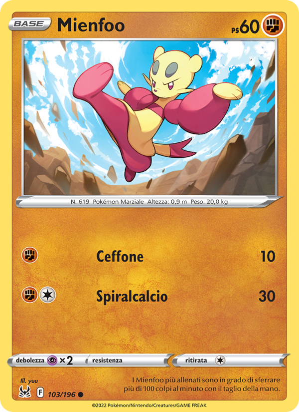 Mienfoo 103/247 — Origine Perduta (Italian Pokémon TCG card)
