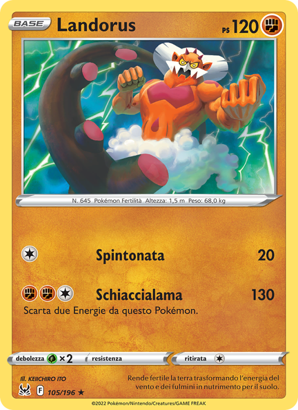 Landorus 105/247 — Origine Perduta (Italian Pokémon TCG card)