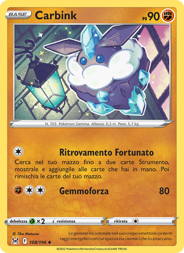 Carbink 108/247 — Origine Perduta (Italian Pokémon TCG card)