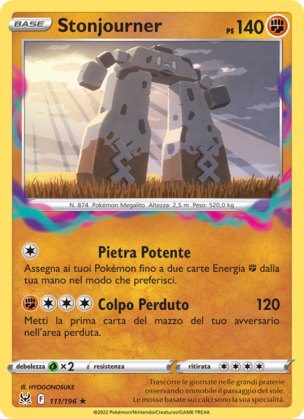 Stonjourner 111/247 — Origine Perduta (Italian Pokémon TCG card)
