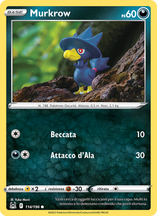 Murkrow 114/247 — Origine Perduta (Italian Pokémon TCG card)