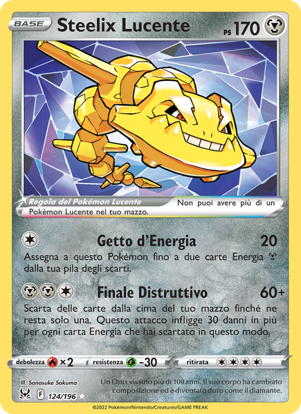 Steelix Lucente 124/247 — Origine Perduta (Italian Pokémon TCG card)