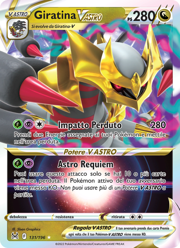 Giratina V ASTRO 131/247 — Origine Perduta (Italian Pokémon TCG card)