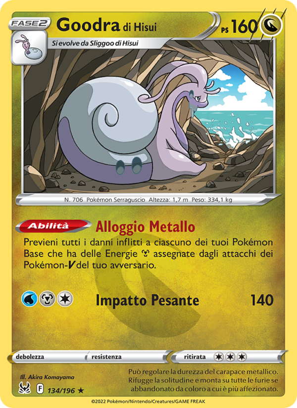 Goodra di Hisui 134/247 — Origine Perduta (Italian Pokémon TCG card)