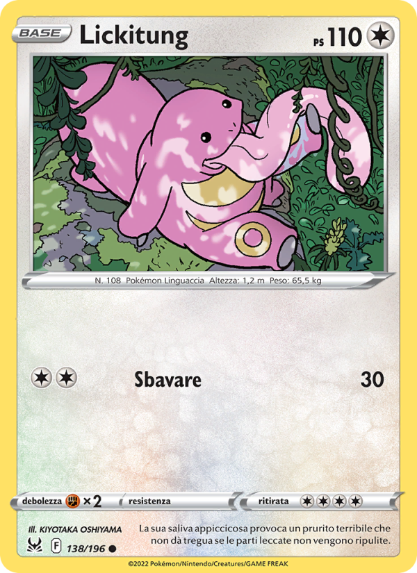 Lickitung 138/247 — Origine Perduta (Italian Pokémon TCG card)