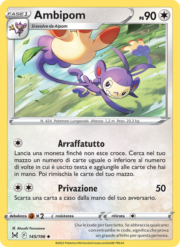 Ambipom 145/247 — Origine Perduta (Italian Pokémon TCG card)