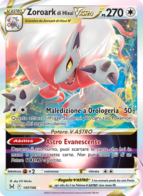 Zoroark di Hisui V ASTRO 147/247 — Origine Perduta (Italian Pokémon TCG card)