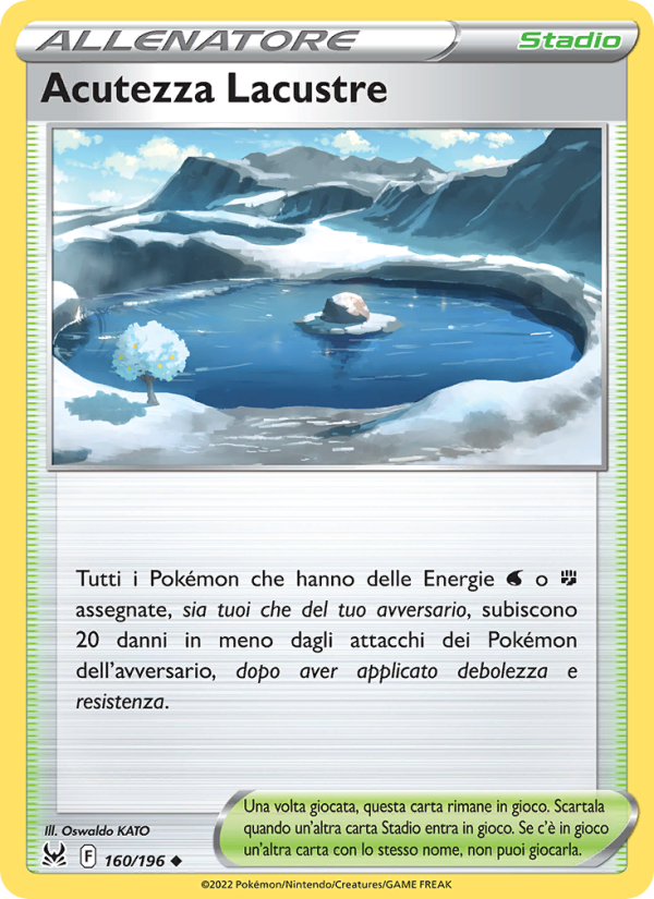 Acutezza Lacustre 160/247 — Origine Perduta (Italian Pokémon TCG card)