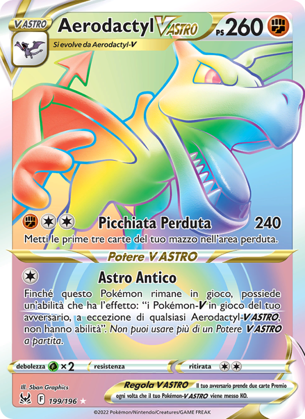 Aerodactyl V ASTRO 199/247 — Origine Perduta (Italian Pokémon TCG card)
