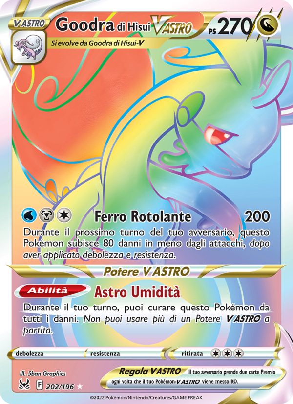 Goodra di Hisui V ASTRO 202/247 — Origine Perduta (Italian Pokémon TCG card)