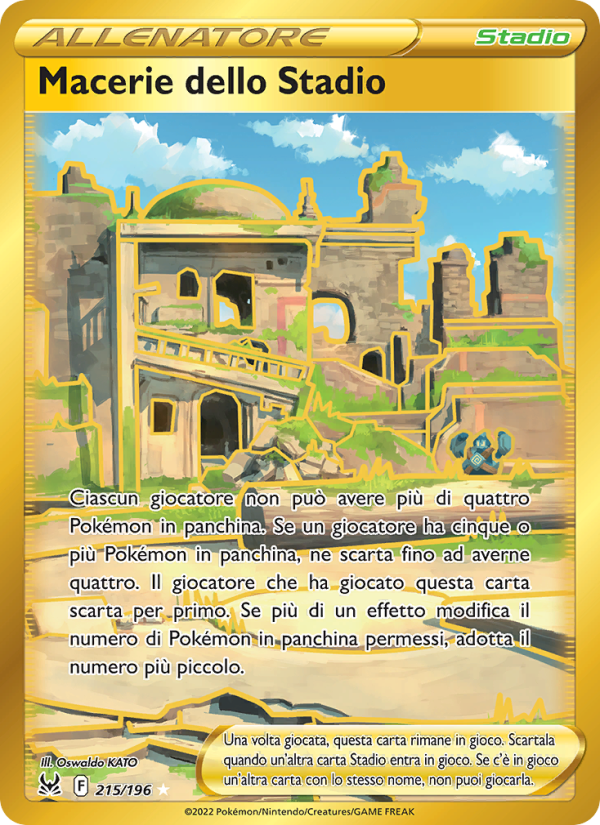 Macerie dello Stadio 215/247 — Origine Perduta (Italian Pokémon TCG card)