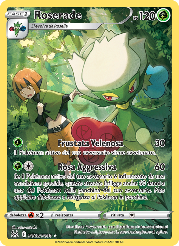 Roserade TG02 — Origine Perduta (Italian Pokémon TCG card)