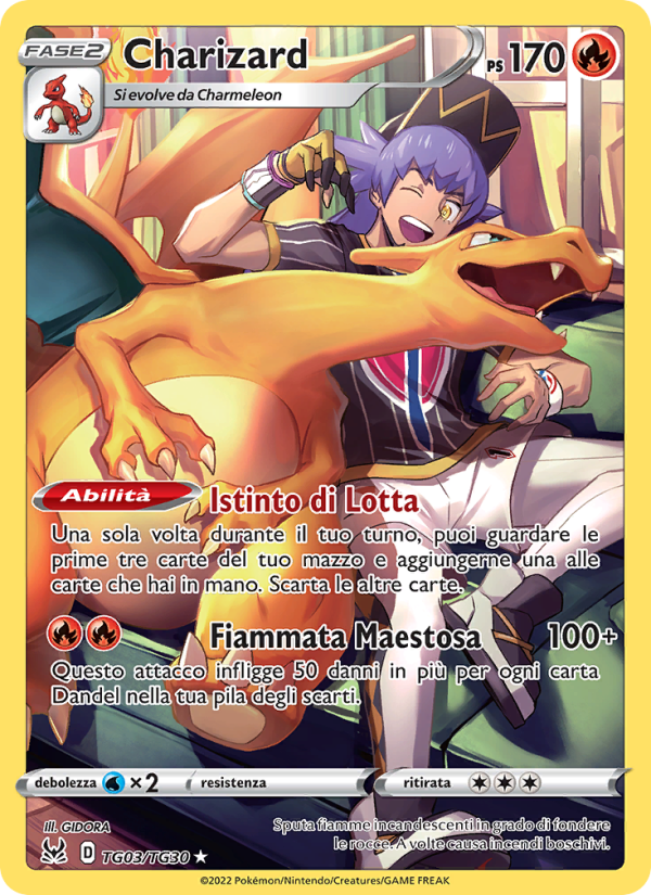 Charizard TG03 — Origine Perduta (Italian Pokémon TCG card)