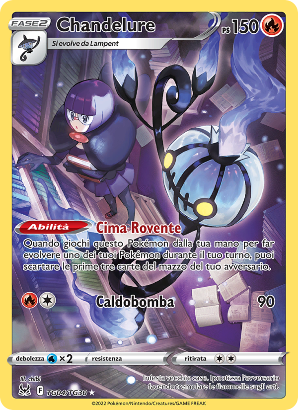 Chandelure TG04 — Origine Perduta (Italian Pokémon TCG card)