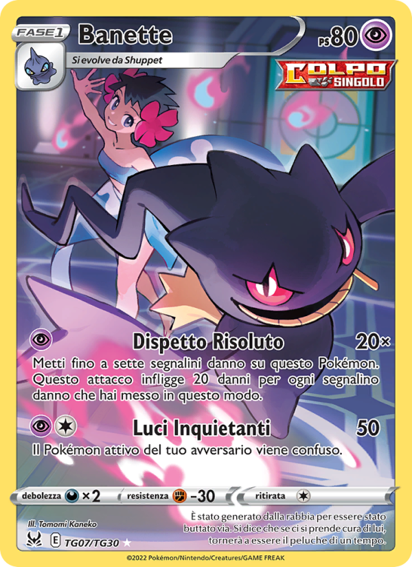 Banette TG07 — Origine Perduta (Italian Pokémon TCG card)