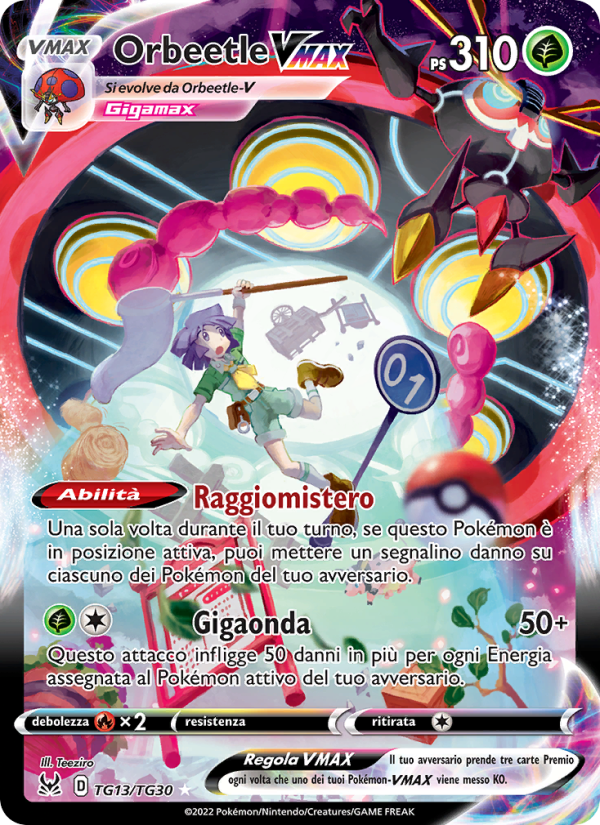 Orbeetle VMAX TG13 — Origine Perduta (Italian Pokémon TCG card)