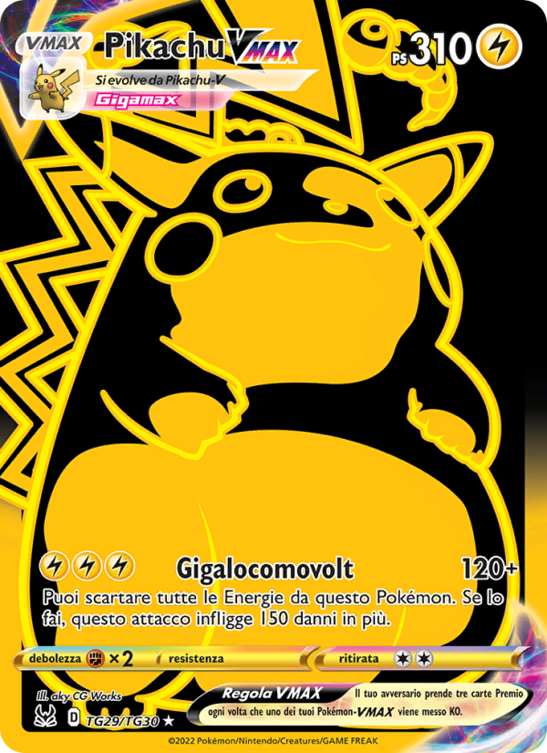 Pikachu VMAX TG29 — Origine Perduta (Italian Pokémon TCG card)