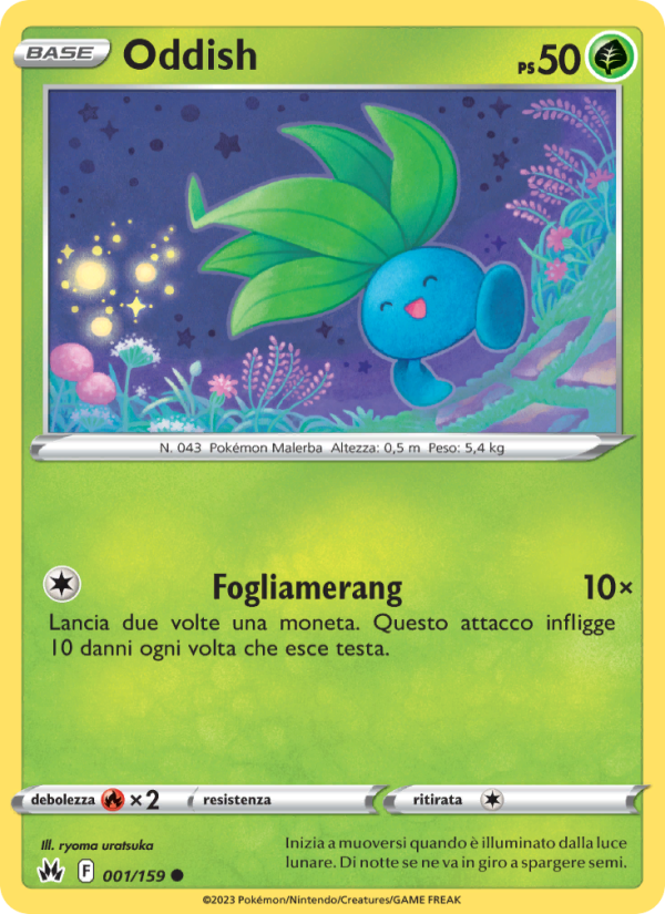 Oddish 001/230 — Zenit Regale (Italian Pokémon TCG card)