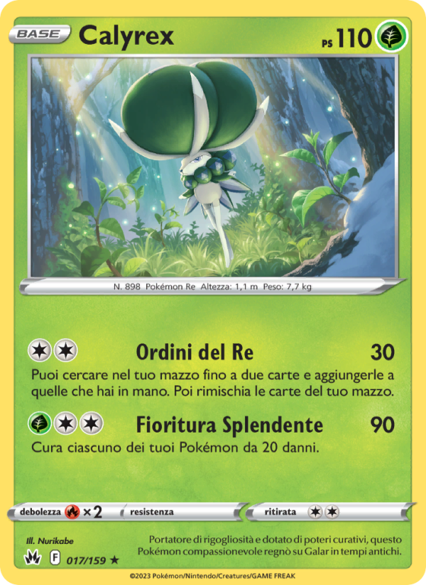 Calyrex 017/230 — Zenit Regale (Italian Pokémon TCG card)