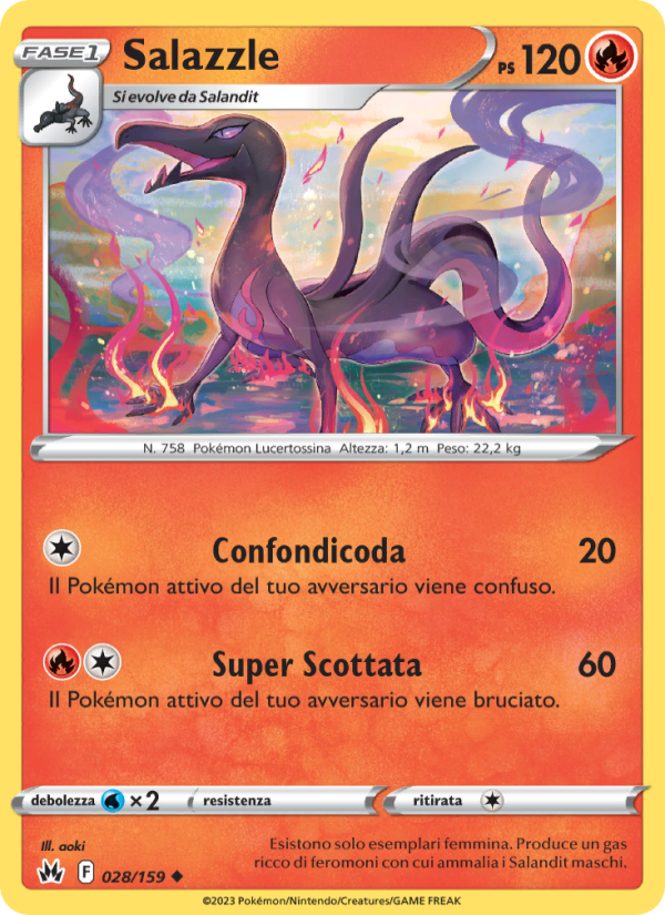 Salazzle 028/230 — Zenit Regale (Italian Pokémon TCG card)