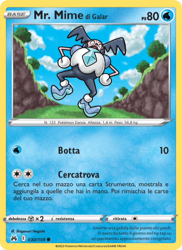 Mr. Mime di Galar 030/230 — Zenit Regale (Italian Pokémon TCG card)