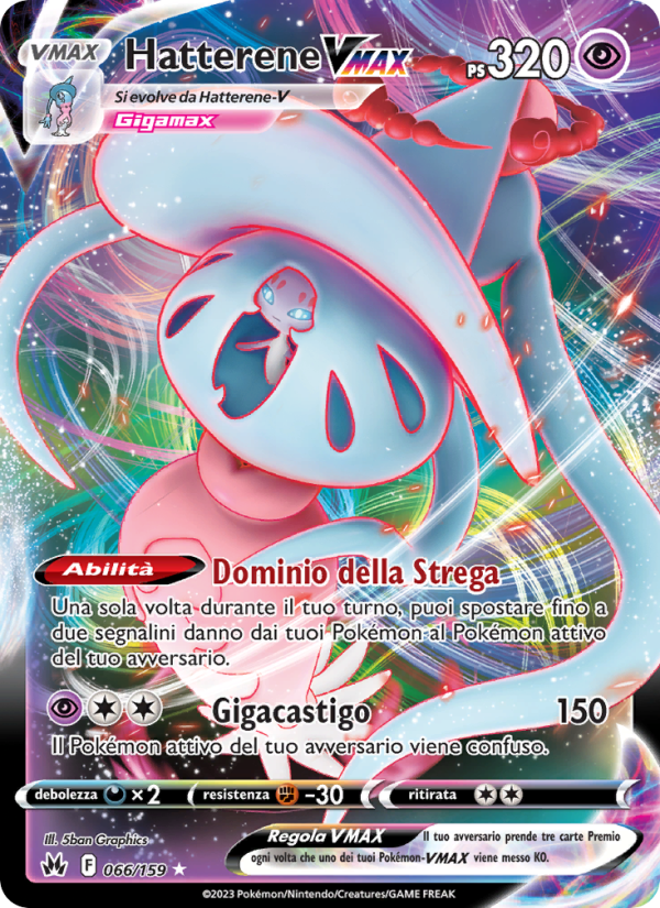 Hatterene VMAX 066/230 — Zenit Regale (Italian Pokémon TCG card)