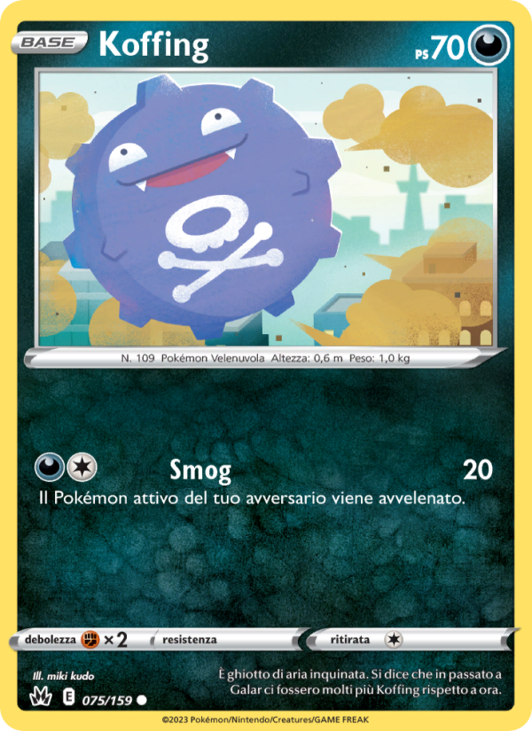Koffing 075/230 — Zenit Regale (Italian Pokémon TCG card)