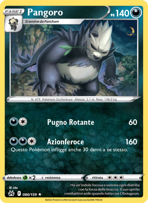 Pangoro 080/230 — Zenit Regale (Italian Pokémon TCG card)