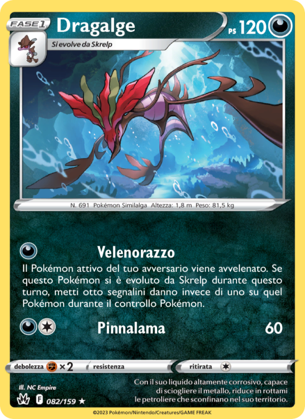 Dragalge 082/230 — Zenit Regale (Italian Pokémon TCG card)