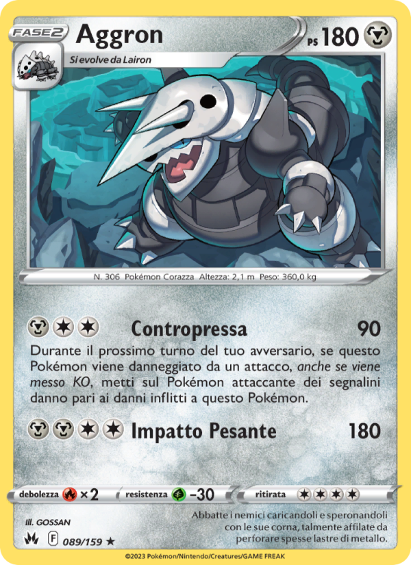 Aggron 089/230 — Zenit Regale (Italian Pokémon TCG card)